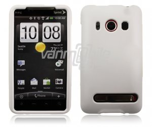 White 1-PC HARD PLASTIC ACCESSORY for HTC EVO PHONE