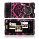 BLACK/PINK HEART ARMOR SHIELD SAMSUNG MEMOIR TMOBILE PHONE