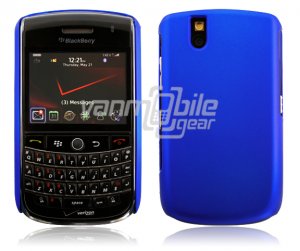 Hard Plastic Rubber Feel Cover Case for BlackBerry Tour 9600/9630 - Blue
