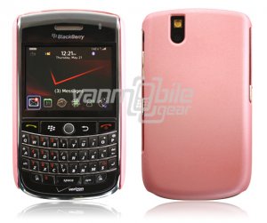 Hard Plastic Rubber Feel Cover Case for BlackBerry Tour 9600/9630 - Baby pink