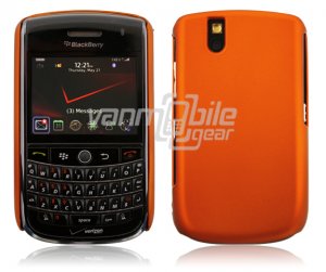 Hard Plastic Rubber Feel Cover Case for BlackBerry Tour 9600/9630 - Orange