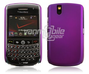 Hard Plastic Rubber Feel Cover Case for BlackBerry Tour 9600/9630 - Purple