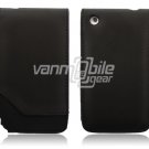 BLACK LEATHER CLUTCH CASE COVER 4 APPLE IPHONE PHONE 3G