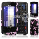 PINK SKULLS DESIGN FACE PLATE CASE for LG RUMOR TOUCH NR