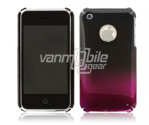 Dark Pink BLACK 1-PC ACCESSORY for iPHONE 3GS