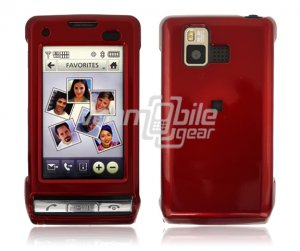 DARK RED GLOSSY FACE PLATE CASE for LG DARE PHONE