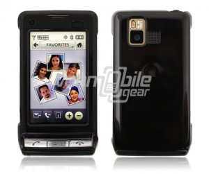BLACK GLOSSY FACE PLATE CASE for LG DARE PHONE