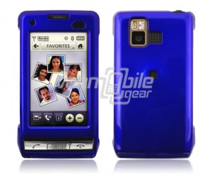 BLUE GLOSSY FACE PLATE CASE for LG DARE PHONE