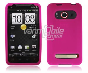 HOT PINK SOFT ACCESSORY SKIN CASE for SPRINT HTC EVO 4G NEW