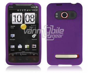 PURPLE SOFT ACCESSORY SKIN CASE for SPRINT HTC EVO 4G NEW