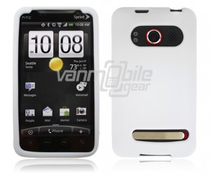 WHITE SOFT ACCESSORY SKIN CASE for SPRINT HTC EVO 4G NEW
