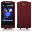 BURGUNDY SILICONE SKIN CASE COVER 4 HTC PURE PHONE ATT