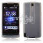 CLEAR/WHITE SILICONE SKIN CASE COVER 4 HTC PURE PHONE ATT