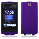 PURPLE SILICONE SKIN CASE COVER 4 HTC PURE PHONE ATT