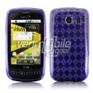 PURPLE ARGYLE DESIGN TPU CASE for LG OPTIMUS S