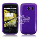SOLID PURPLE GLOSSY TPU CASE for LG OPTIMUS S