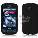 BLACK SOFT SILICONE SKIN CASE for LG OPTIMUS S