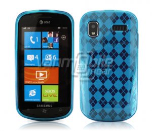 BLUE ARGYLE DESIGN TPU CASE for SAMSUNG FOCUS i917