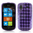 PURPLE ARGYLE DESIGN TPU CASE for SAMSUNG FOCUS i917