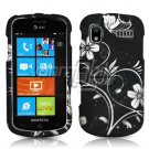 BLACK/WHITE FLOWERS RUBBERIZED DESIGN CASE for SAMSUNG FOCUS i917
