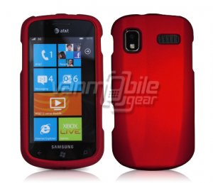 RED HARD RUBBERIZED CASE for SAMSUNG FOCUS i917