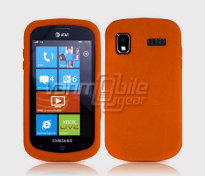 ORANGE SOFT SILICONE SKIN CASE for SAMSUNG FOCUS i917