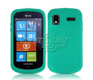 TURQUOISE SOFT SILICONE SKIN CASE for SAMSUNG FOCUS i917