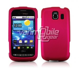 HOT PINK HARD RUBBERIZED CASE for LG VORTEX