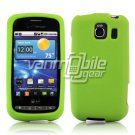 NEON GREEN SOFT SILICONE SKIN CASE for LG VORTEX