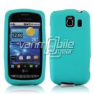 TURQUOISE SOFT SILICONE SKIN CASE for LG VORTEX