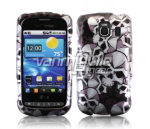 BLACK/SILVER SKULLS DESIGN CASE for LG VORTEX