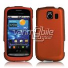ORANGE HARD RUBBERIZED CASE for LG VORTEX
