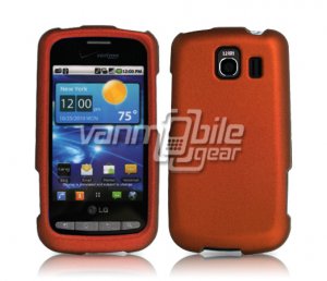 ORANGE HARD RUBBERIZED CASE for LG VORTEX