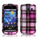 PINK PLAID DESIGN CASE for LG VORTEX