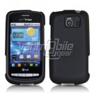 BLACK HARD RUBBERIZED CASE for LG VORTEX