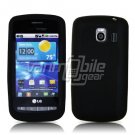 BLACK SOFT SILICONE SKIN CASE for LG VORTEX