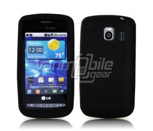 BLACK SOFT SILICONE SKIN CASE for LG VORTEX