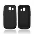 BLACK SOFT SILICONE SKIN CASE + Car Charger for LG VORTEX