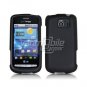 BLACK HARD RUBBERIZED CASE + Screen Protector + Car Charger for LG VORTEX
