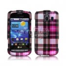 PINK PLAID DESIGN CASE + Car Charger for LG VORTEX