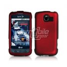 RED HARD RUBBERIZED CASE + Car Charger for LG OPTIMUS S