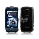 CLEAR HARD GLOSSY CASE + Screen Protector + Car Charger for LG OPTIMUS S