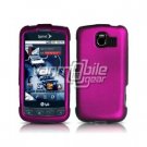 ROSE PINK HARD RUBBERIZED CASE + Screen Protector for LG OPTIMUS S