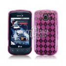 PINK ARGYLE DESIGN TPU CASE + Screen Protector for LG OPTIMUS S