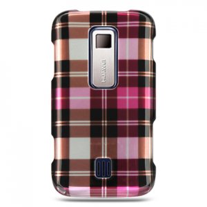 PINK PLAID DESIGN CASE for HUAWEI ASCEND