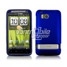 BLUE RUBBERIZED CASE + Screen Protector for HTC THUNDERBOLT