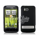 BLACK RUBBERIZED CASE + Screen Protector for HTC THUNDERBOLT