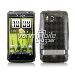 SMOKE ARGYLE DESIGN TPU CASE + Screen Protector for HTC THUNDERBOLT