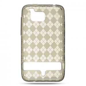 Smoke ARGYLE DESIGN TPU CASE + Car Charger for HTC THUNDERBOLT
