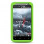 Green SOFT SILICONE SKIN CASE COVER + Car Charger for HTC THUNDERBOLT